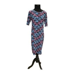 L LuLaRoe Disney Julia Pencil Dress NEW Gorgeous Maleficent Crow Design Large
